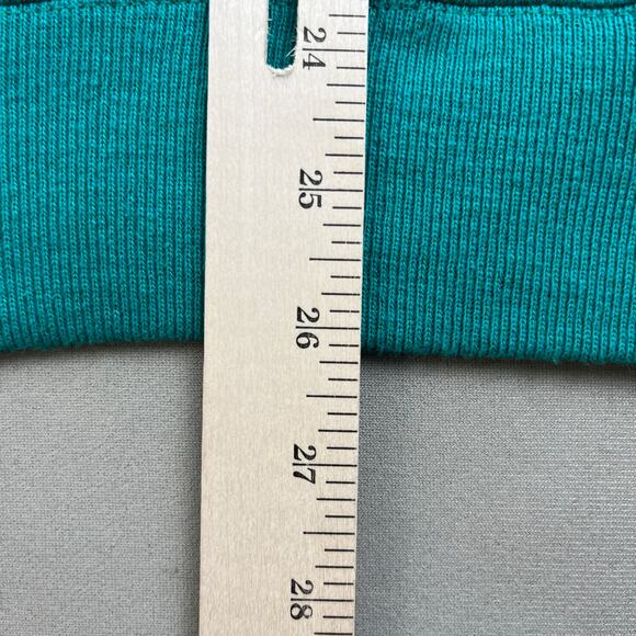 Vintage Turquoise Sweatshirt Adult Small Green Hanes Blank Crewneck Made USA 90s - Picture 9 of 9